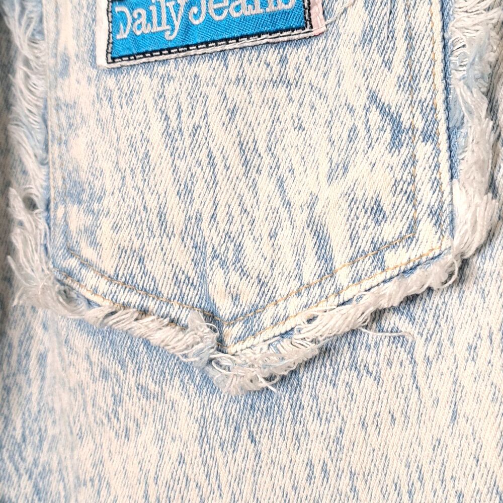 Vintage 90s Anti-Basic X Daily Jeans Size 9/10 Acid Wash Distressed High Rise - Picture 15 of 16
